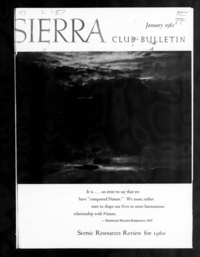 Sierra Club Bulletin 1961 Vol 46 No 1 January thumbnail